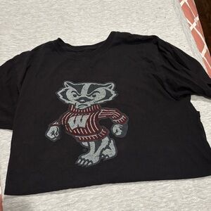 Champion Black Short Sleeve Tee with Graphic Design